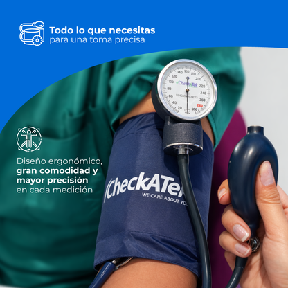 Kit de Baumanómetro y Estetoscopio Tradicional Checkatek para Adulto Checkatek