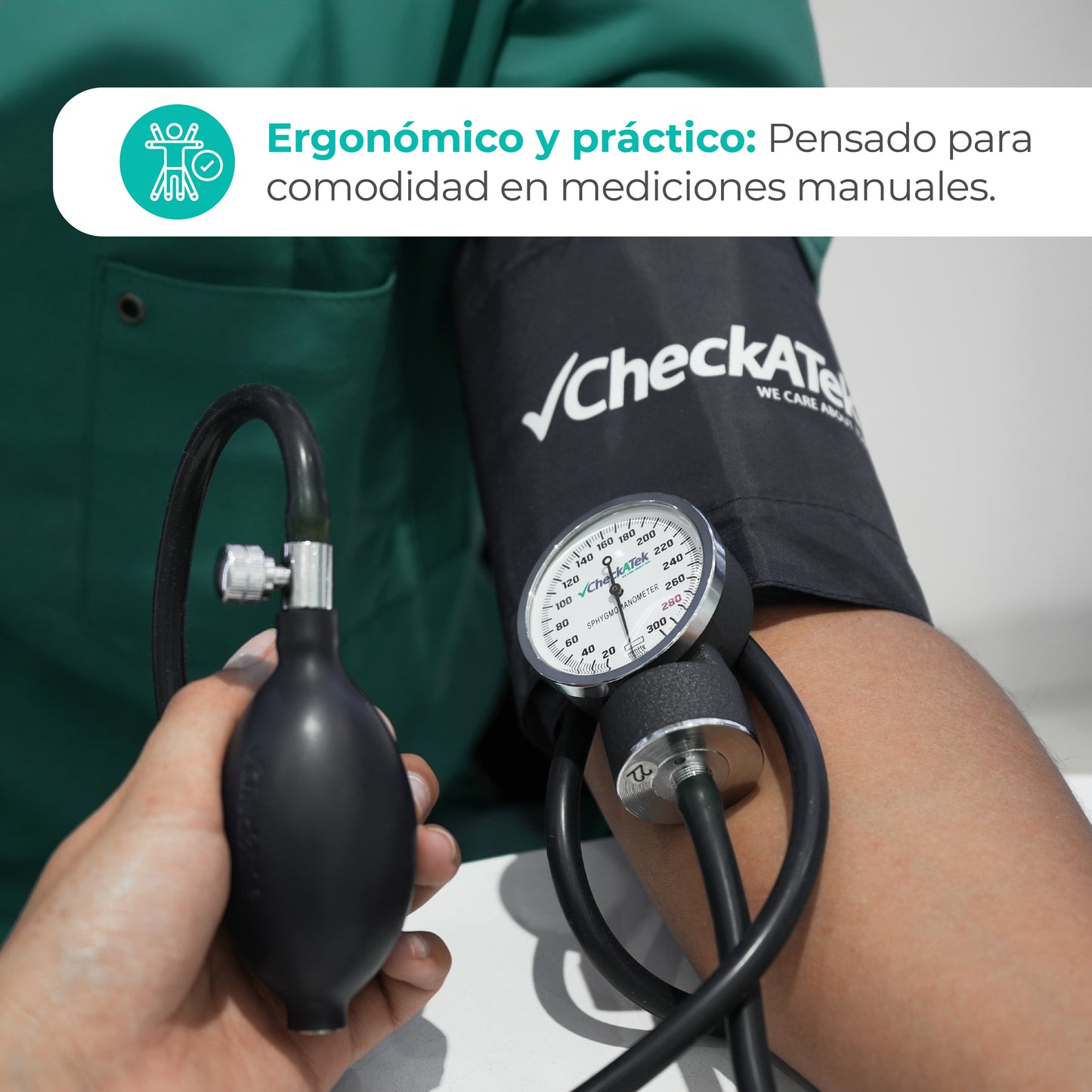 Baumanómetro Aneroide Tradicional con Manómetro de Alta Calidad y Diseño Ergonómico Checkatek