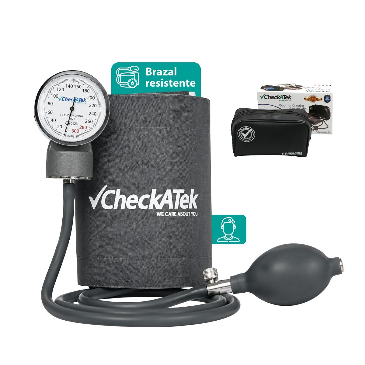 Baumanómetro Aneroide Tradicional con Manómetro de Alta Calidad y Diseño Ergonómico Checkatek
