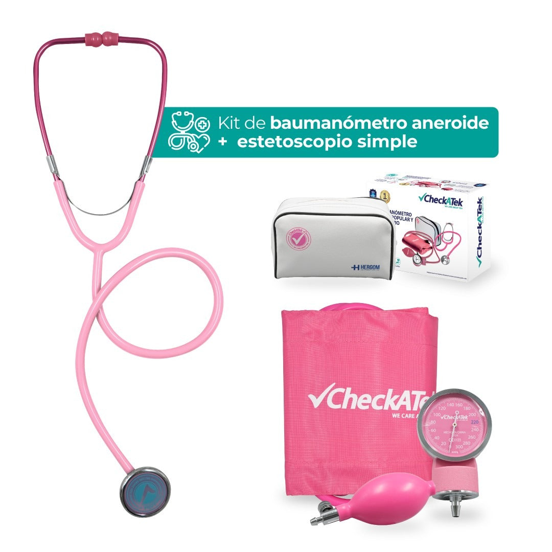 Kit de Baumanómetro y Estetoscopio Tradicional Checkatek para Adulto Checkatek