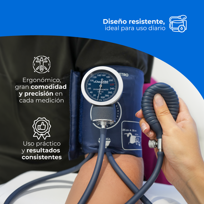 Kit Baumanómetro Aneroide y Estetoscopio Simple Transparente Checkatek para Adulto Checkatek