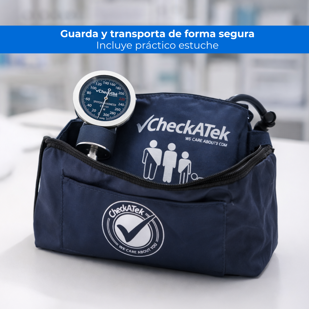 Baumanómetro Aneroide Eco con Manómetro de Alta Calidad para Medición Precisa de Presión Arterial Checkatek