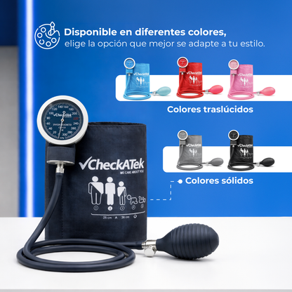 Baumanómetro Aneroide Eco con Manómetro de Alta Calidad para Medición Precisa de Presión Arterial Checkatek