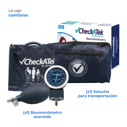 Baumanómetro Aneroide Eco con Manómetro de Alta Calidad para Medición Precisa de Presión Arterial Checkatek