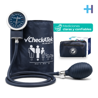 Baumanómetro Aneroide Eco con Manómetro de Alta Calidad para Medición Precisa de Presión Arterial Checkatek