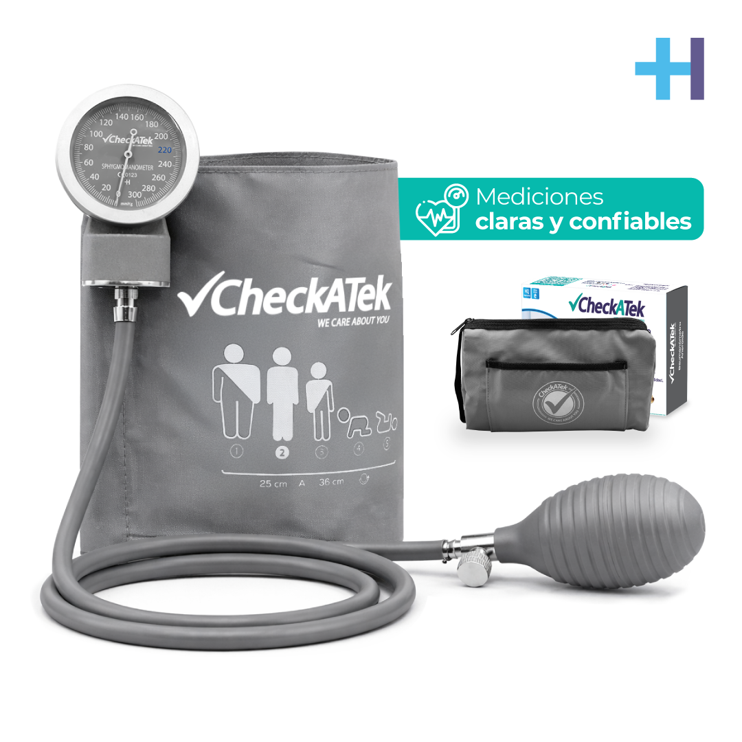 Baumanómetro Aneroide Eco con Manómetro de Alta Calidad para Medición Precisa de Presión Arterial | Marca Checkatek