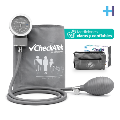Baumanómetro Aneroide Eco con Manómetro de Alta Calidad para Medición Precisa de Presión Arterial Checkatek