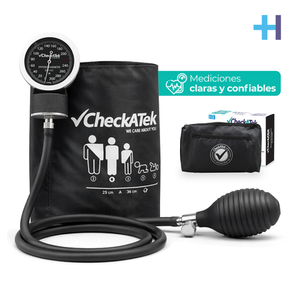 Baumanómetro Aneroide Eco con Manómetro de Alta Calidad para Medición Precisa de Presión Arterial Checkatek