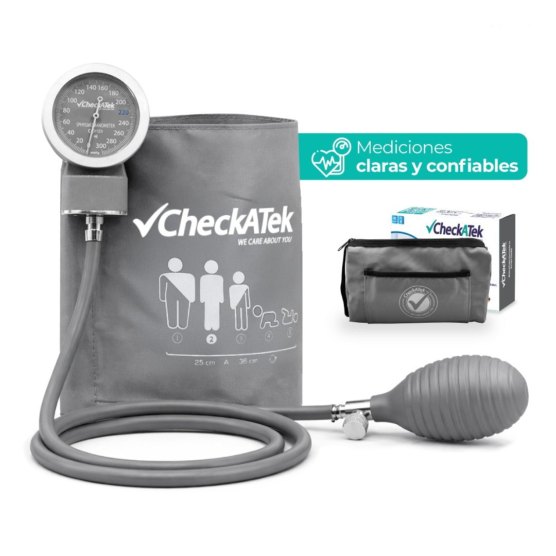 Baumanómetro Aneroide Eco con Manómetro de Alta Calidad para Medición Precisa de Presión Arterial Checkatek