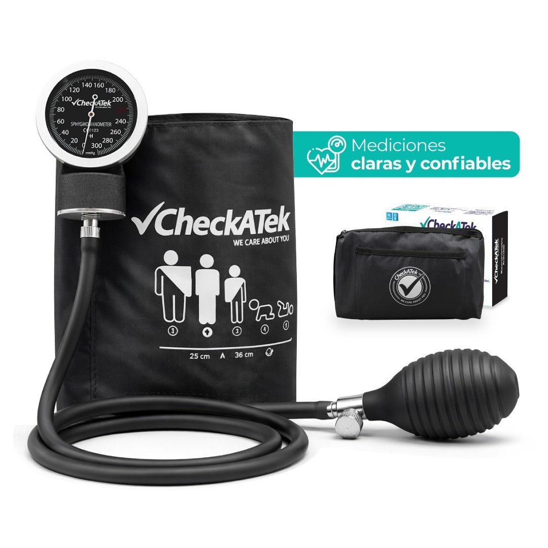 Baumanómetro Aneroide Eco con Manómetro de Alta Calidad para Medición Precisa de Presión Arterial Checkatek