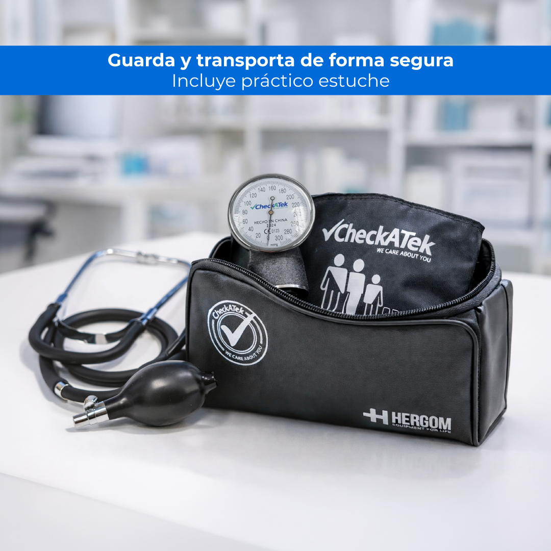 Baumanómetro con estetoscopio para Adulto Checkatek