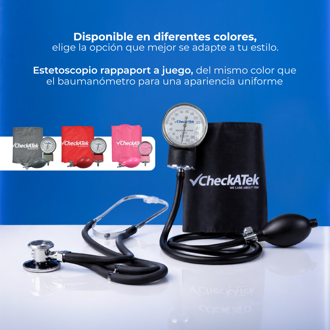 Baumanómetro con estetoscopio para Adulto Checkatek