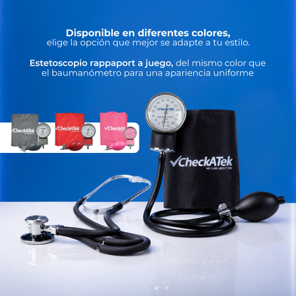 Baumanómetro con estetoscopio para Adulto Checkatek