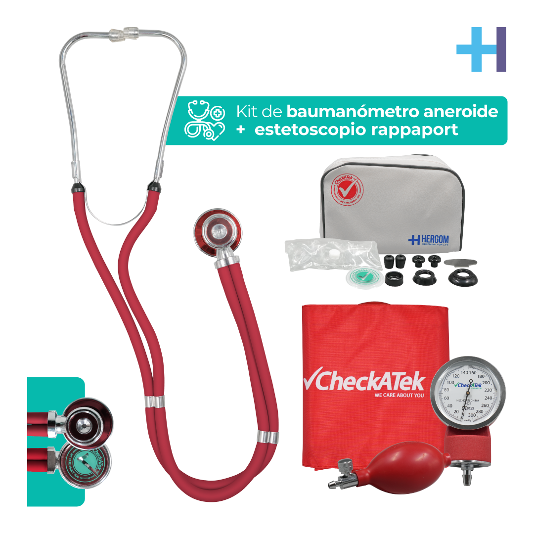 Baumanómetro con estetoscopio para Adulto Checkatek