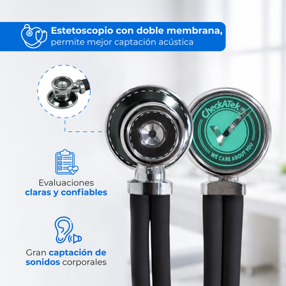 Baumanómetro con estetoscopio para Adulto Checkatek