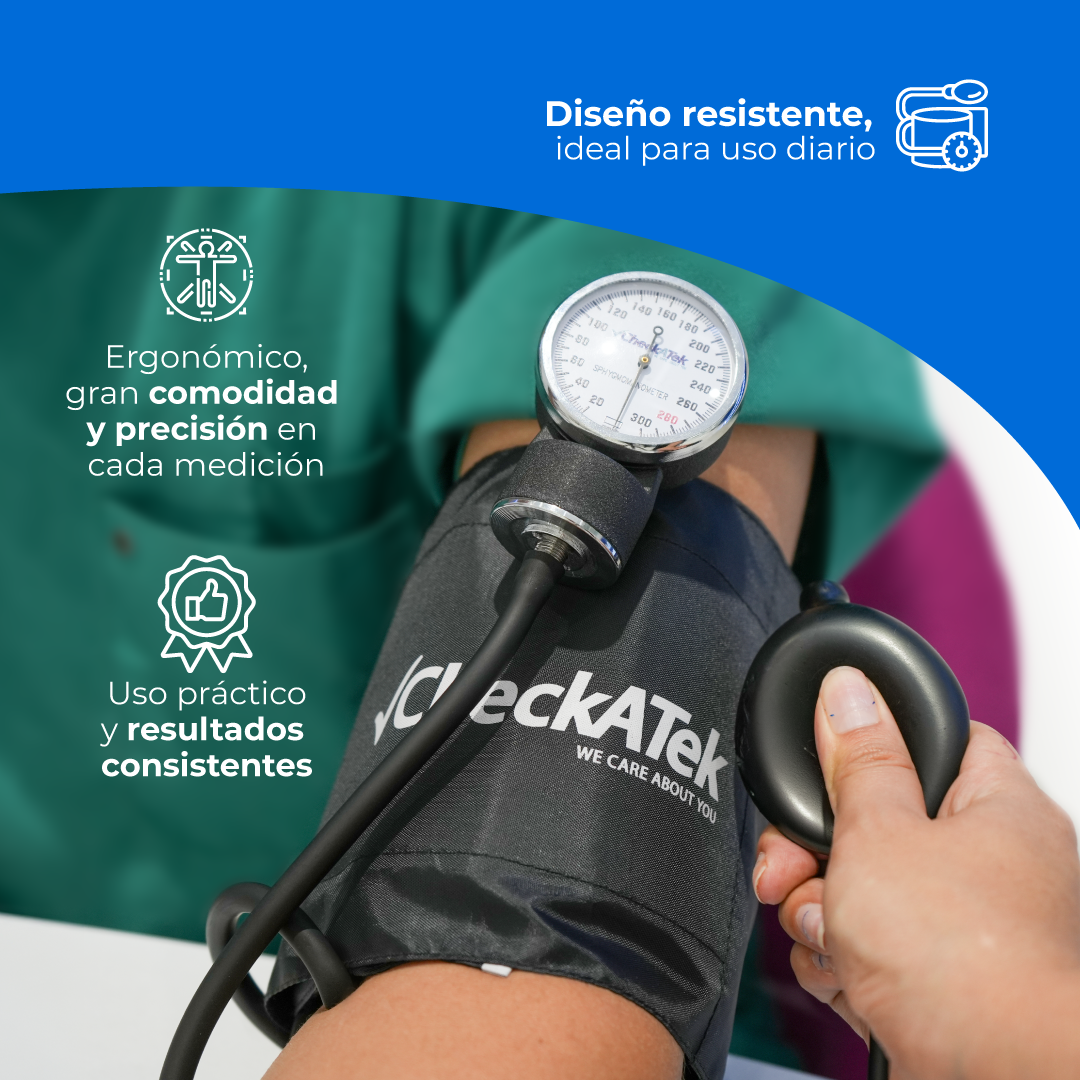 Baumanómetro con estetoscopio para Adulto Checkatek
