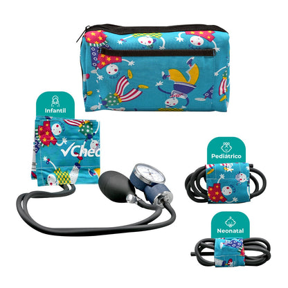 Baumanómetro Pediátrico con Set de 3 Brazaletes para Medición para Neonato, Infantil y Pediátrico Checkatek