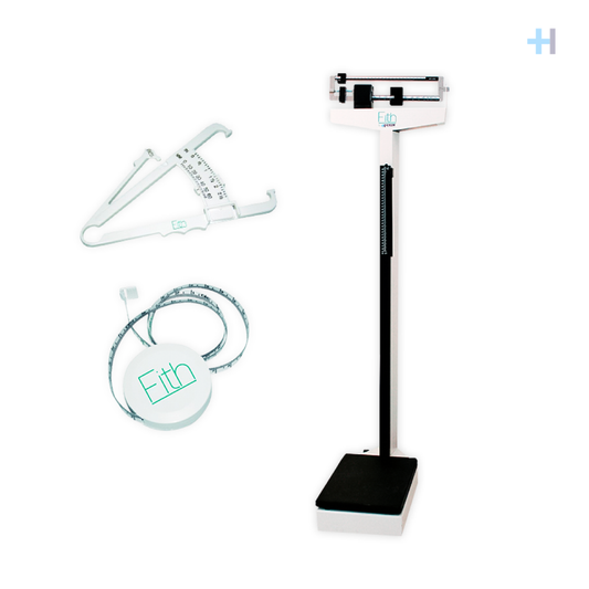 Báscula con Estadímetro de Alta Resistencia incluye plicometro de regalo Soporta Hasta 200 kg / Báscula de Acero MPS200B Marca Fith