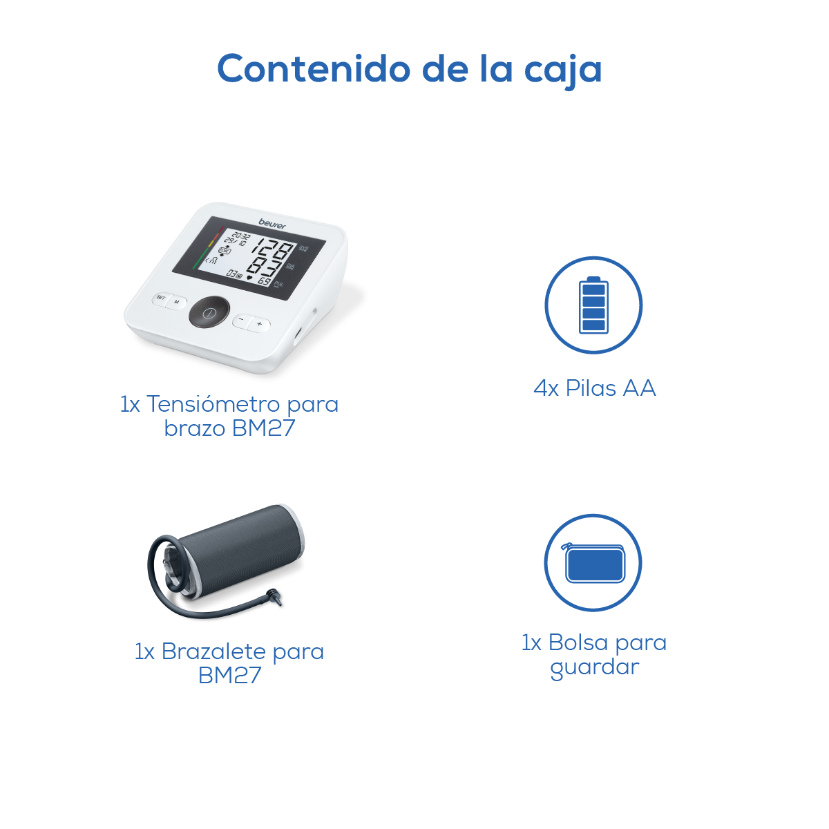 Baumanómetro Digital de Brazo BM27 Pantalla XL con Indicador de Riesgo | Marca Beurer