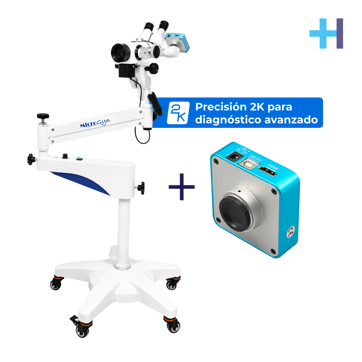 Colposcopio con Brazo Pantográfico LED + Colpocámara HDMI 2K - Kit Colposcopio CO-LED1 Marca Microgyn