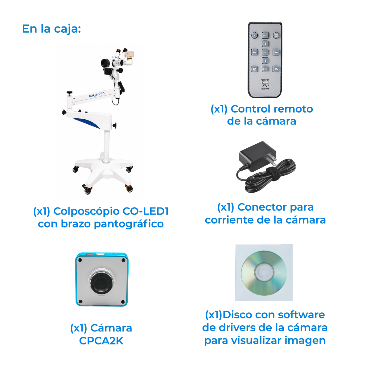 Colposcopio con Brazo Pantográfico LED + Colpocámara HDMI 2K - Kit Colposcopio CO-LED1 Marca Microgyn
