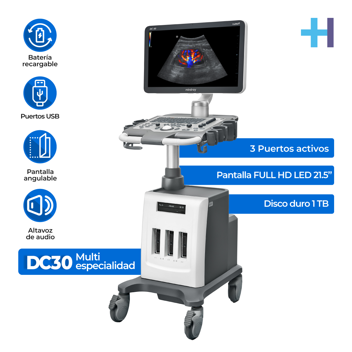Equipo de ultrasonido DC30 Full HD  - Marca Mindray