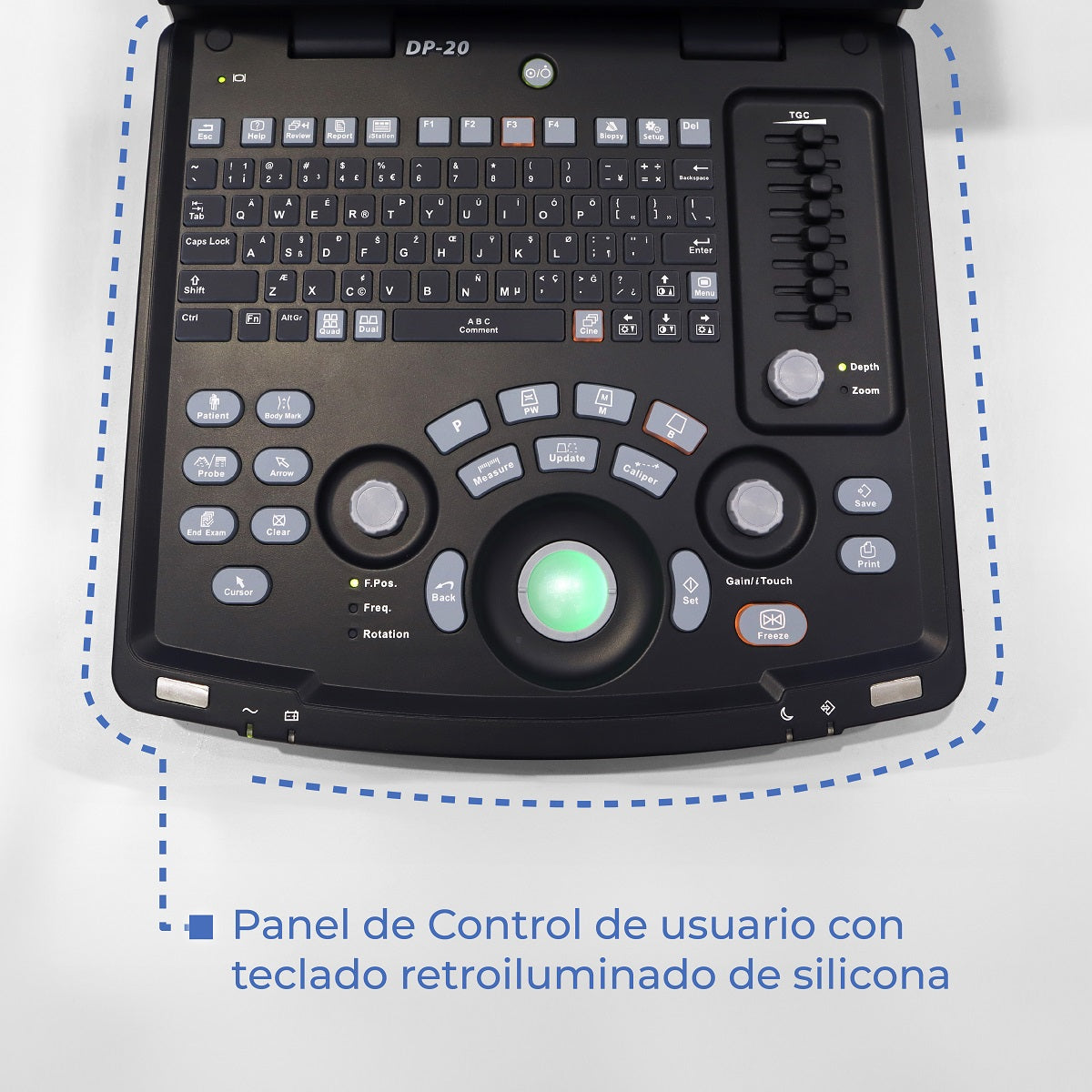 Ultrasonido Portátil para Uso Humano DP20 con función Doppler Pulsado y mejoradores de imagen iBeam y iClear Mindray