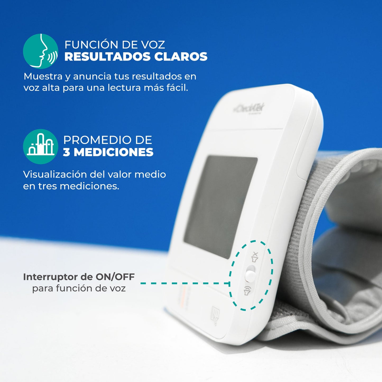 Baumanómetro de muñeca con voz Checkatek BD-5