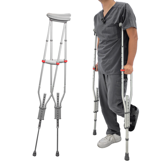 Muletas Ortopédicas Ajustables de Aluminio | Soporte hasta 110 kg | Marca Handy