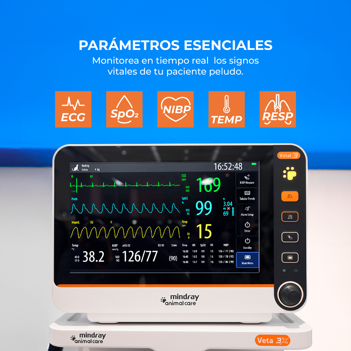 Monitor Veterinario Portátil Vetal 3 Mindray