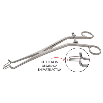 Pinza Endocervical Kogan de Acero Inoxidable Alemán