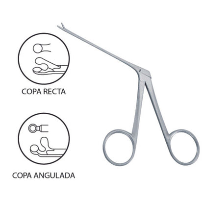 Pinza Hartman Alligator Copas Ángulo 8.5 cm