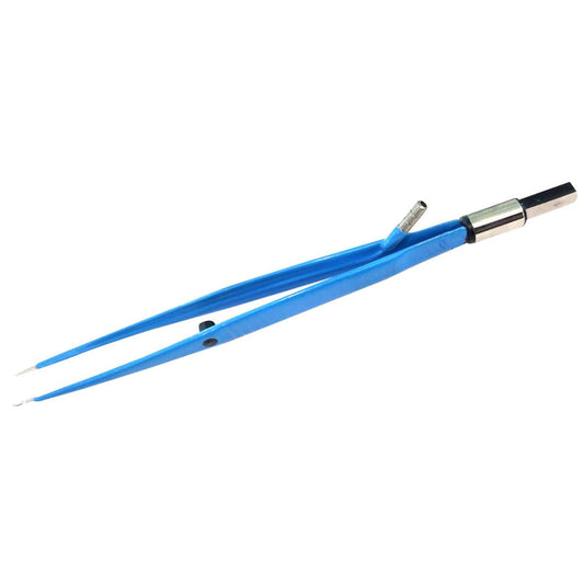 Pinza Bipolar Antiadherente Recta Europea (Compatible con Equipos Deltronix con Cable 190-110) - Marca Hergom Medical