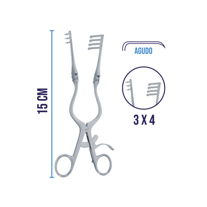 Retractor Weitlaner de Acero Inoxidable Premium | Variantes y Tamaños Disponibles