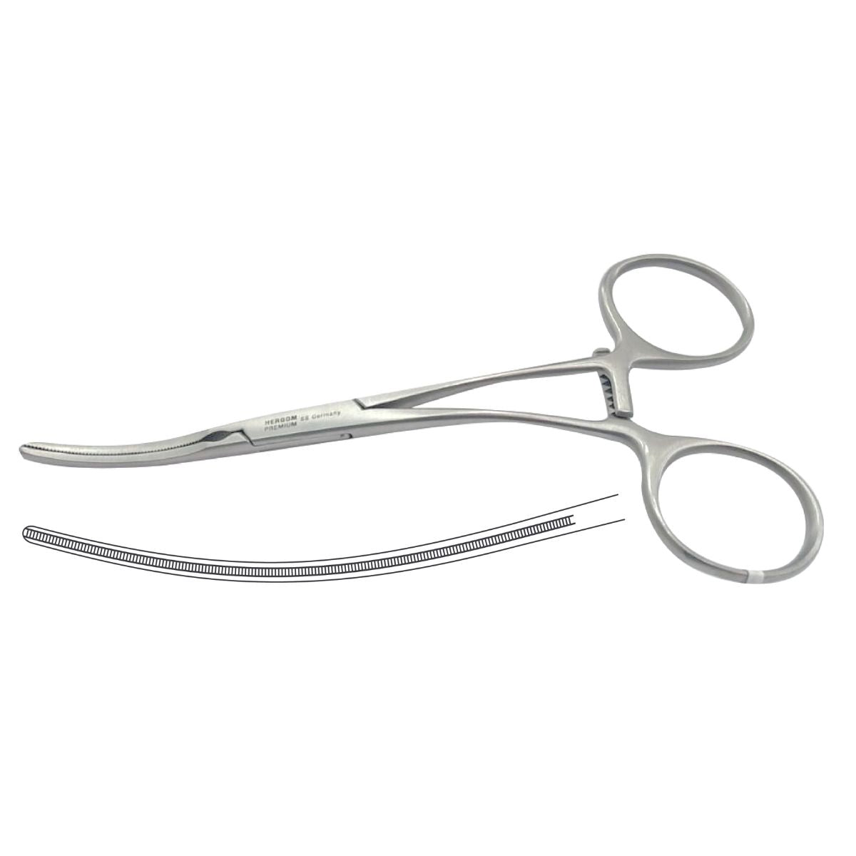 Pinza Debakey Bulldog de Acero Inoxidable Alemán