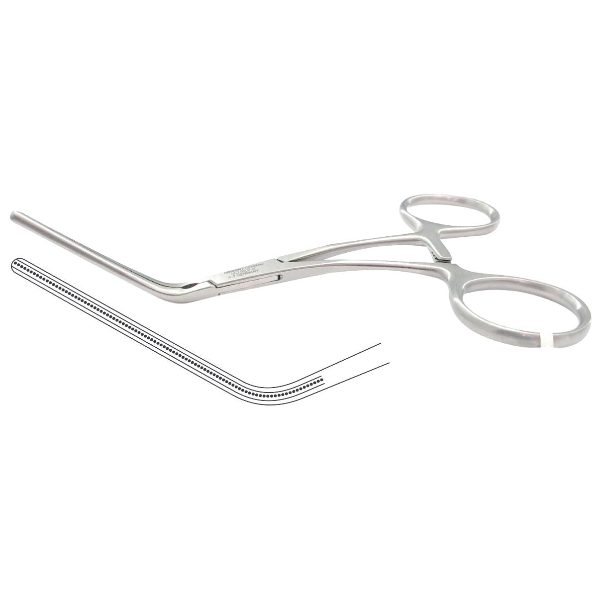 Pinza Debakey Bulldog de Acero Inoxidable Alemán