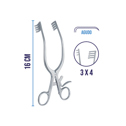 Retractor Weitlaner de Acero Inoxidable Premium | Variantes y Tamaños Disponibles