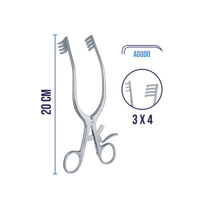 Retractor Weitlaner de Acero Inoxidable Premium | Variantes y Tamaños Disponibles