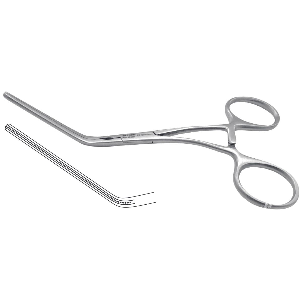 Pinza Castañeda Vascular de Acero Inoxidable Alemán | Varias Medidas (11–13 cm)