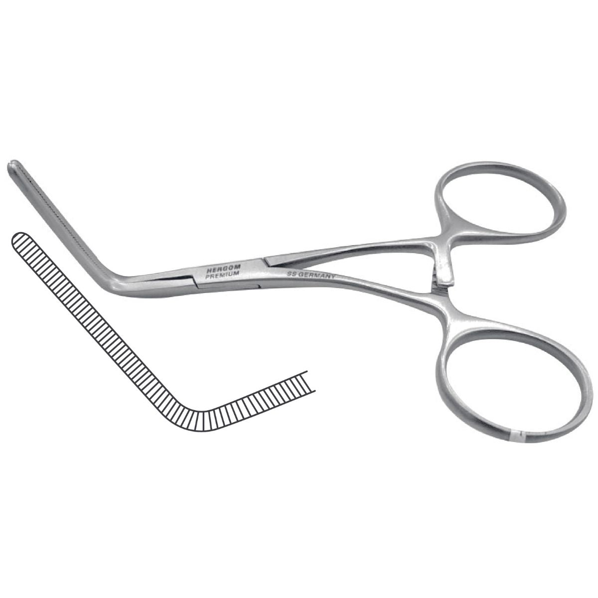 Pinza Castañeda Vascular de Acero Inoxidable Alemán | Varias Medidas (11–13 cm)
