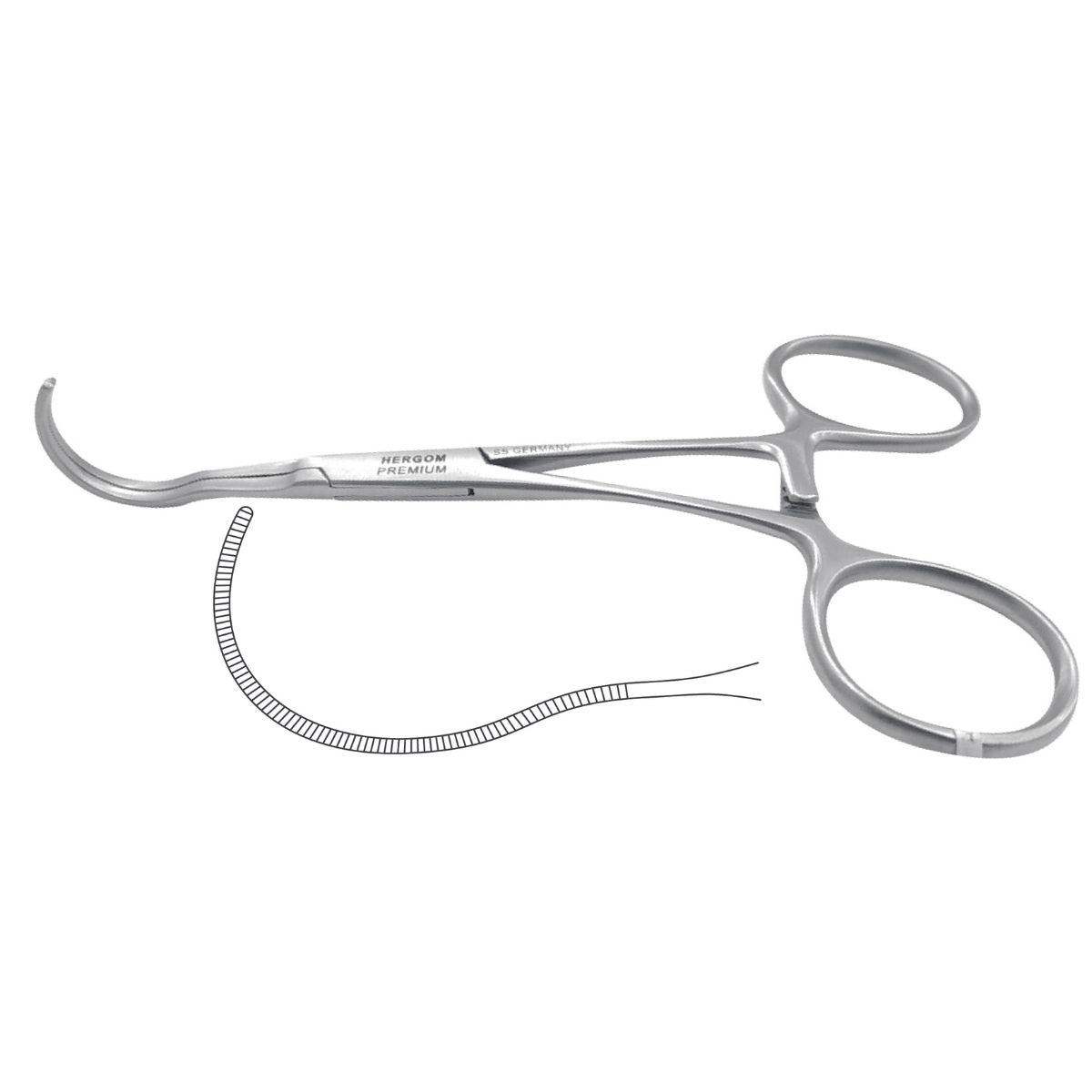 Pinza Castañeda Vascular Premium | Acero Inoxidable Alemán | Varias Longitudes Disponibles