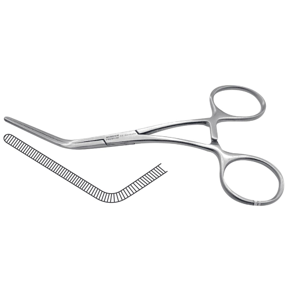 Pinza Castañeda Vascular de Acero Inoxidable Alemán | Varias Medidas (11–13 cm)