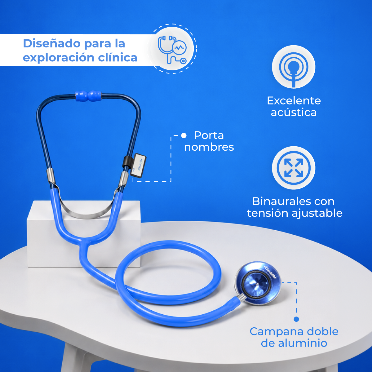 Estetoscopio Doble para Adulto | Campana de Alta Frecuencia y Confort Checkatek