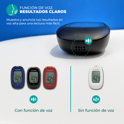 Glucómetro digital portátil con Memoria 250 Registros GL582 Checkatek