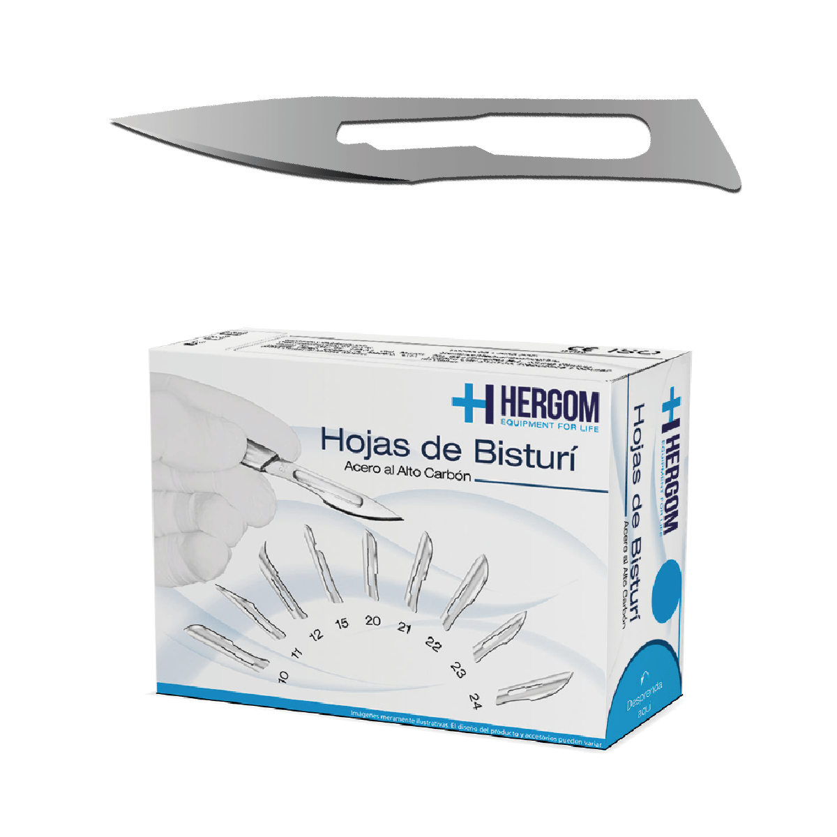Hoja para bisturí alto carbón #11 Hergom