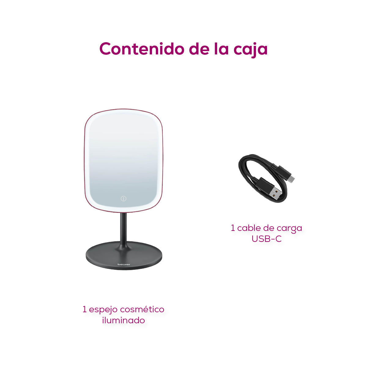 Espejo cosmético con iluminación BS47 limited edition cherry - Marca Beurer