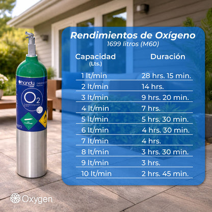 Tanque de Oxígeno 1699 Litros sin Oxígeno  | Marca Handy