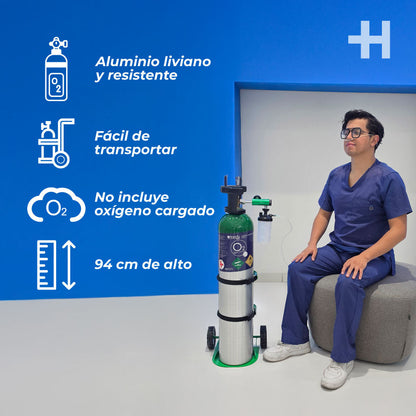 Tanque de oxígeno vacío de 2549 L | Ideal para llenado autorizado | Marca Handy