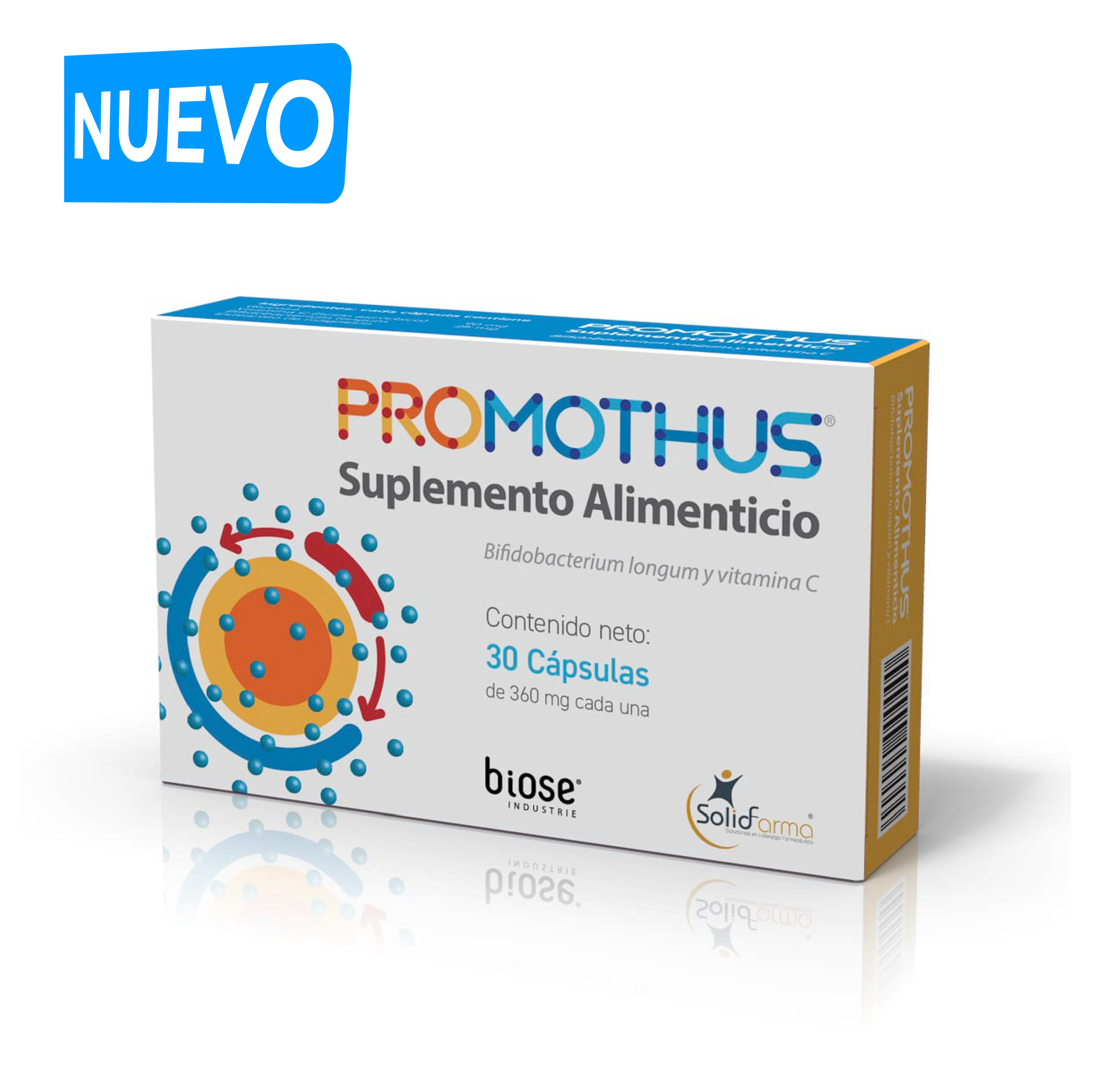 Suplemento alimenticio con probióticos | 360 mg | PROMOTHUS