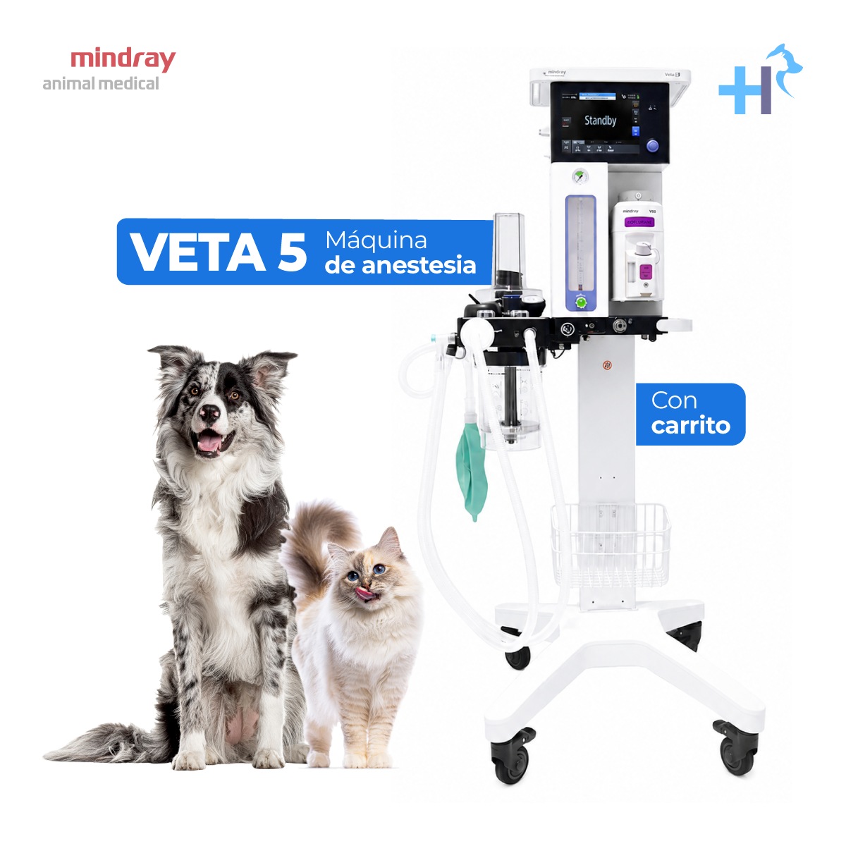 Máquina de Anestesia Veterinaria VETA 5 Mindray